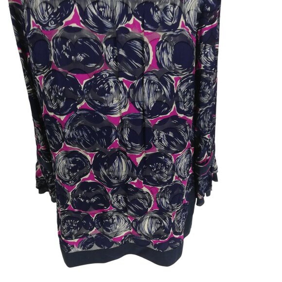 Tory Burch Silk Blend Peasant Tassel Ruffle Bell Sleeve Blouse Size 10 Shirt - Picture 11 of 15